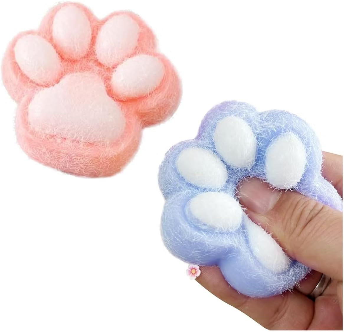 لعبة KIDSZONE Squishy Biscuit المضادة للتوتر - بسكويت ناعم من مادة TPR لتخفيف القلق والتوتر، مناسب للاستخدام على المكتب وأثناء السفر (لكمة قطة)